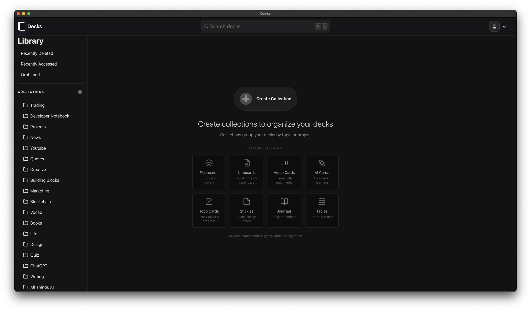 Library and collections